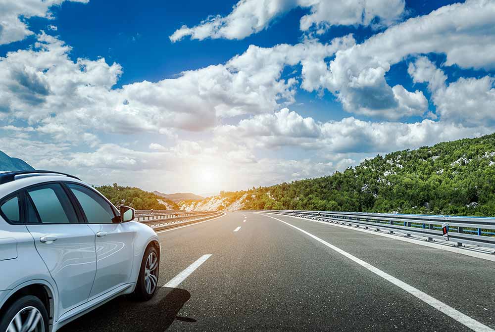 Car on a highway