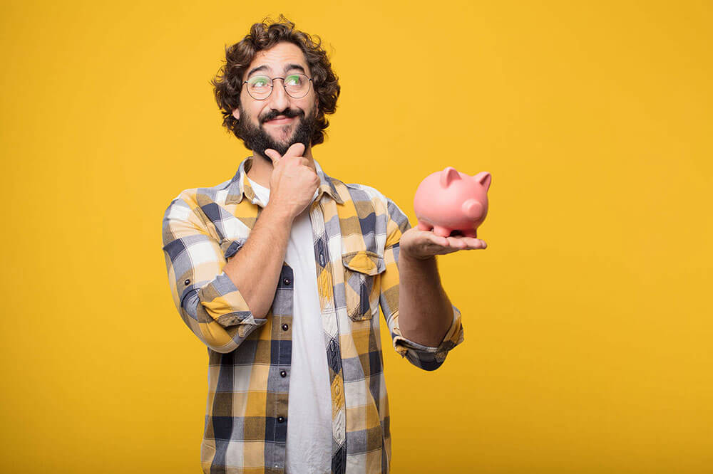 Man with piggy bank